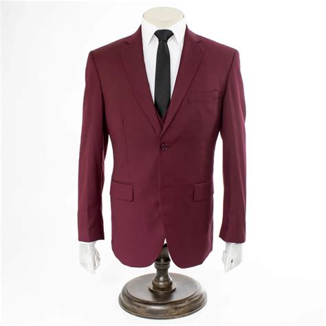 Byron Burgundy 3 Piece Tailored Fit Suit — Dolce Vita Men