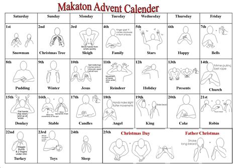 Makaton Advent Calendar Printable