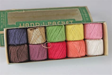 Vintage Mending Cotton Thread In A Hand I Packet 1940s Etsy