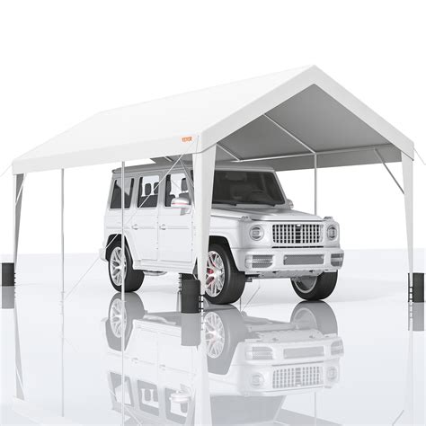 Vevor Carport Auvent Pour Voiture Abri De Garage Ext Rieur X M Avec