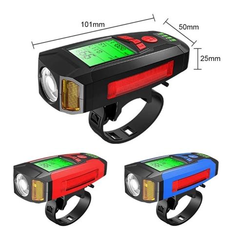 Cheap In Usb Rechargeable Bike Light With Computer Speedometer