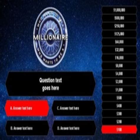 Who Wants To Be A Millionaire Blank Question Template