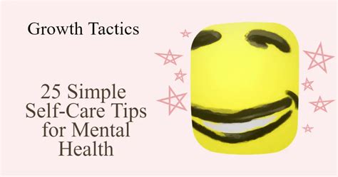 25 Simple Self Care Tips For Mental Health