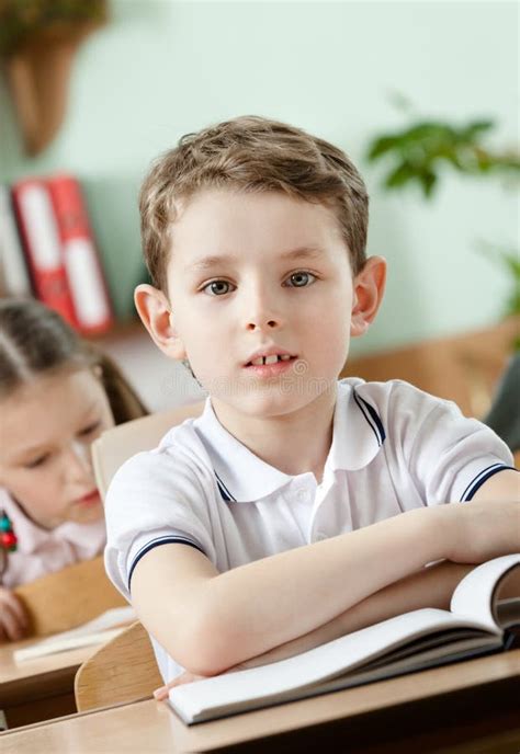 Little Boy Is In The School Royalty Free Stock Photography Image