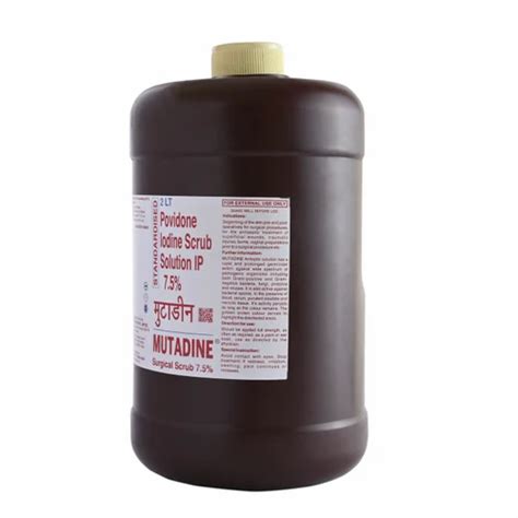 Mutadine Povidone Iodine Scrub Solution IP 7 5 2Ltr At 550 Piece