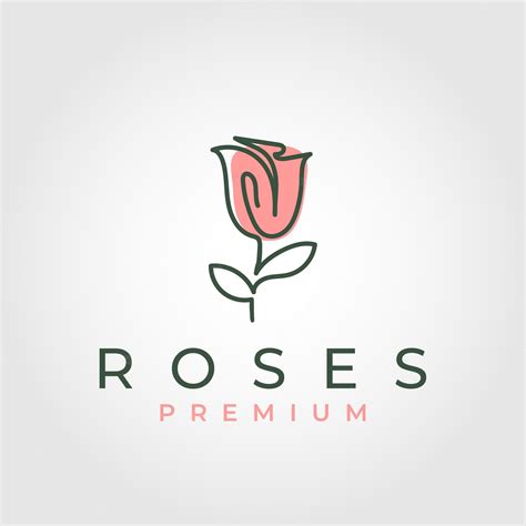 Premium Vector Rose Flower Simple Logo Symbol Vector Icon Illustration Design