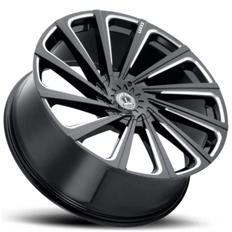 Luxxx Alloys Wheels Lux V Gloss Black Milled Rims Lux