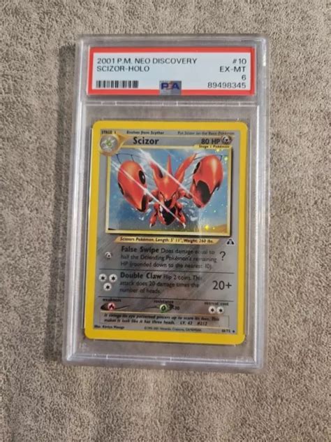 Carte Pok Mon Scizor Neo Discovery Holo Rare Psa Neuve M Mt Eur