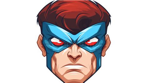 Charming Comic Superhero with Red Hair and Blue Eyes Stock Illustration - Illustration of ...