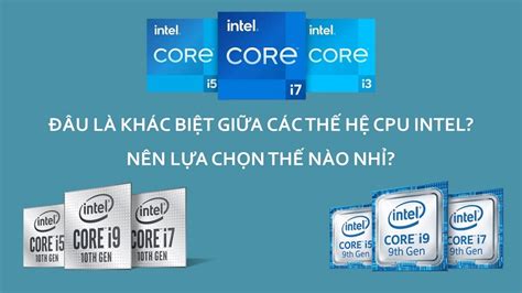 Intel đã phát triển các thế hệ Core Gen 9th 10th và 11th như thế nào