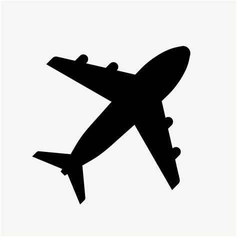 Black airplane flat icon vector | Premium Vector - rawpixel