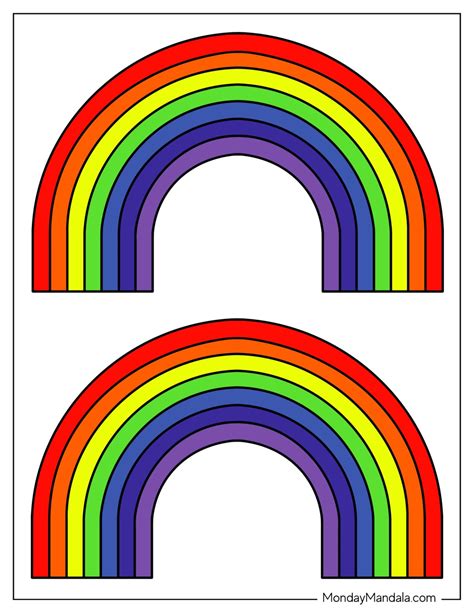 43 Rainbow Templates Free Pdf Printables