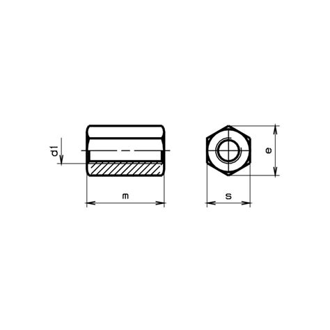 Sechskant Muttern 3D DIN 6334 6 Stahl Verzinkt Blau M10x30 SFS