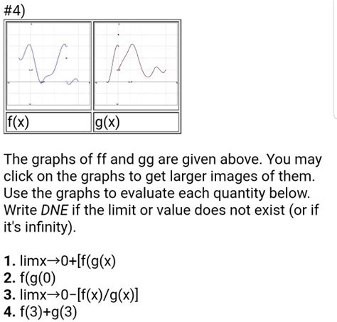 Solved The Graphs Of F And G Are Given Above You May Click On The