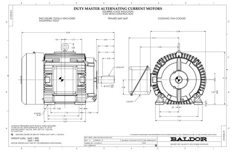 Baldor Em4312t Motor Specs