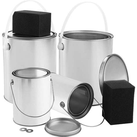 Reviews for Dyiom 1 Gallon Silver Paint Bucket, Gallon & Quart Paint Can with Lid，Handle and ...