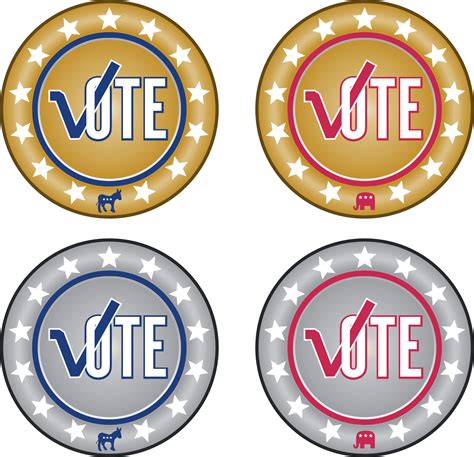 Download Voting Buttons - Colonial America Clip Art - HD Transparent ...