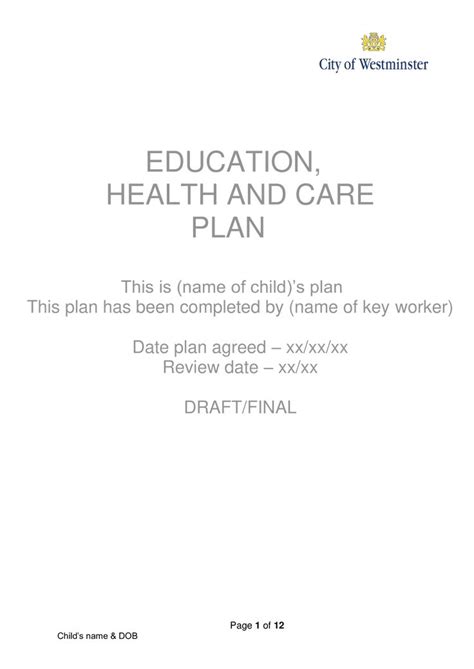 Education Health Care Plan How To Create An Education Health Care