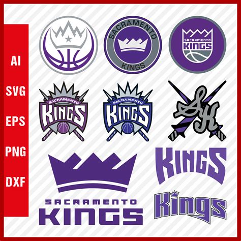 Nba Sacramento Kings Svg Cut Files Basketball Clipart Bundle