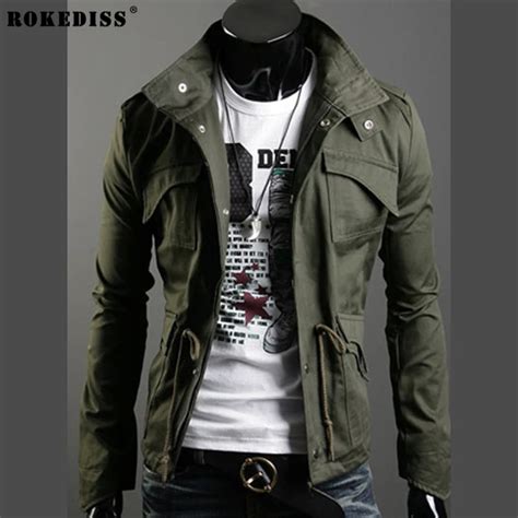 ROKEDISS Military Jacket Men Military Style Jackets Mens Army Jackets ...