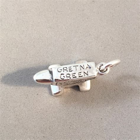 GRETNA GREEN ANVIL .925 Sterling Silver 3-D Charm Pendant Scotland Bla – Haylee's Silver