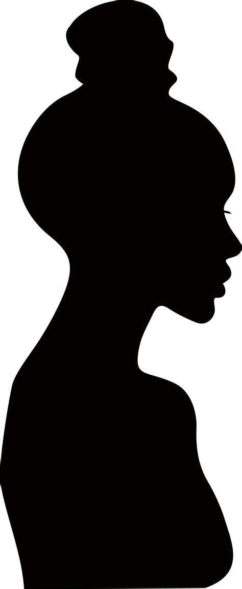 African woman face silhouette. Elegant beautiful African American woman ...