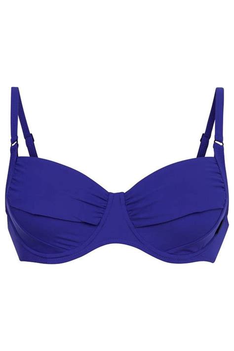 Rosa Faia Womens Twiggy Underwired Bikini Top 10D Blue Violet