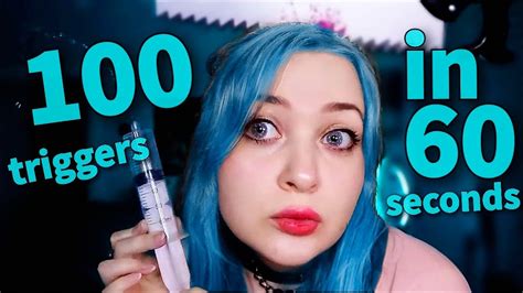 Asmr 100 Triggers In 60 Seconds { 100 Triggers In 1 Minute } ♥ Youtube