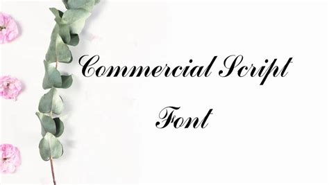 Commercial Script Font Free Download