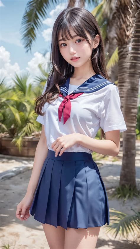 A woman in a sailor outfit posing for a picture - SeaArt AI