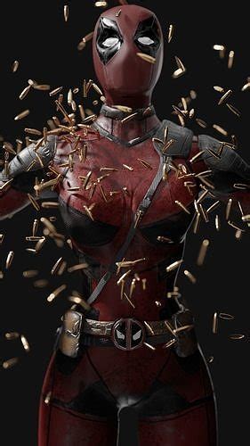 Lady Deadpool 3d Model Cgtrader