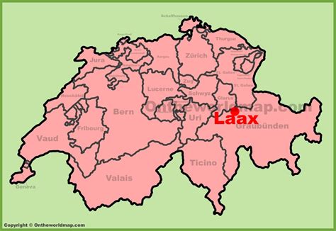 Laax location on the Switzerland map