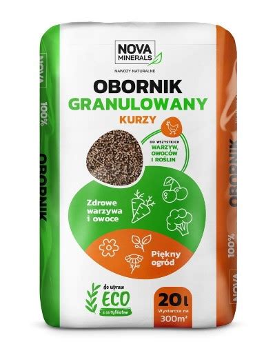 NAWÓZ NATURALNY OBORNIK GRANULOWANY KURZY 3 kg 5L OBORNIK GRANULOWANY