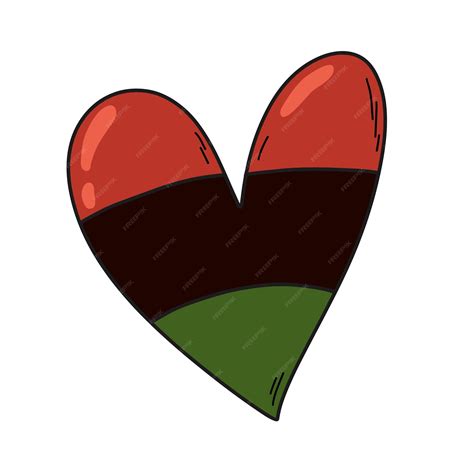 Premium Vector | Cute cartoon vector hand drawn striped heart in color