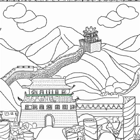 Grande Muralha Da China Desenhos Para Imprimir E Colorir