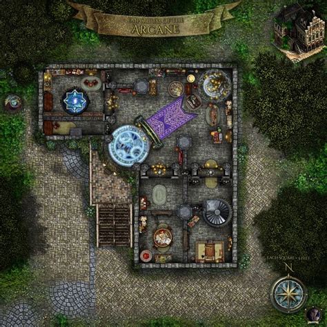 1 Encounter Map Emporium Of The Arcane With Improvements Shading