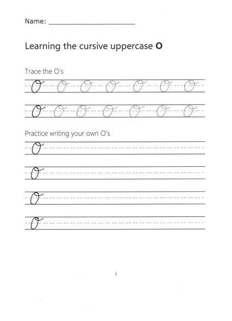 Cursive Letter O