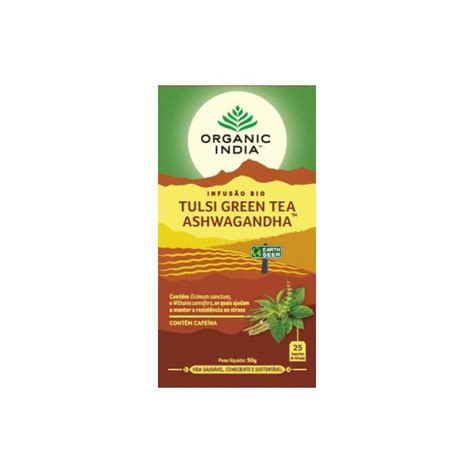 Chá Tulsi Green Tea Ashwagandhatm InfusÃo Bio 25 Saquetas Kuantokusta