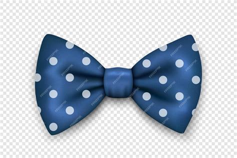 Premium Vector Vector 3d Realistic Blue Textured Polka Dot Bow Tie