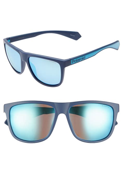 Polaroid Plastic Core 57mm Polarized Sunglasses Blue