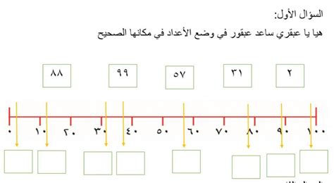 خط الأعداد Interactive Worksheet Live Worksheets