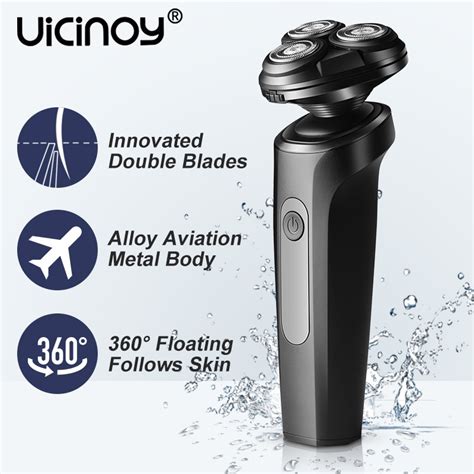 UICINOY Triple Blade Electric Shaver Male Washable Rechargeable Shaving