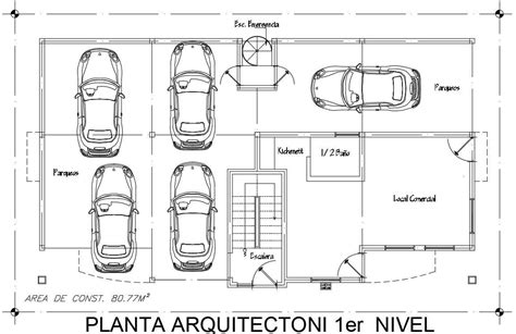 Car Parking Ground Floor Plan Autocad Drawing Download Dwg File Cadbull