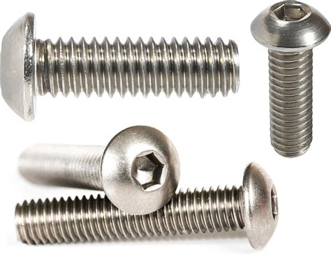 M6 6mm X 35mm Button Head Screws Allen Socket Bolts A2 Stainless