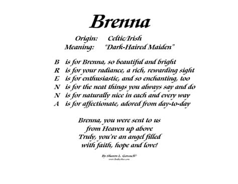 Meaning of Brenna - LindseyBoo