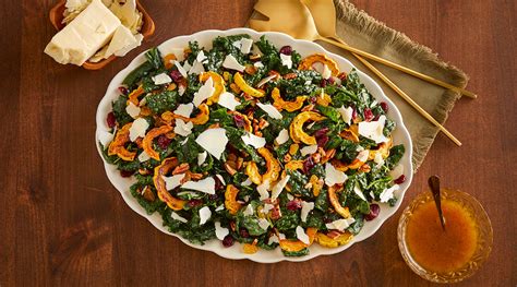 Harvest Roasted Squash Kale Salad Recipe Wisconsin Cheese