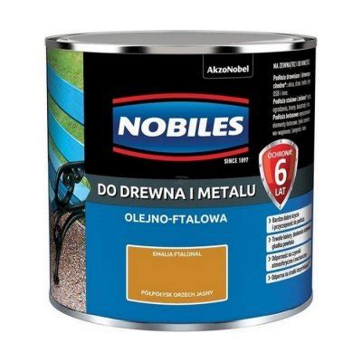 Nobiles Alkidowa 0 25L ORZECH JASNY Farba Ftalonal Emalia