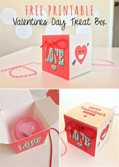 Printable Valentine S Day Treat Boxes Yellow Bliss Road