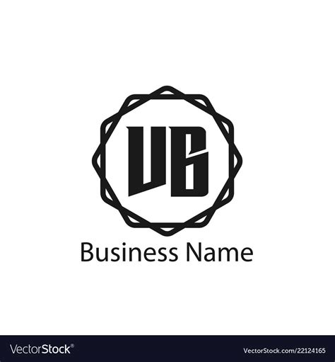 Initial Letter Vb Logo Template Design Royalty Free Vector