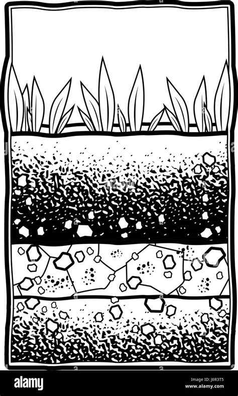 Layers Of Soil Clipart Black And White